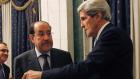 U.S. Secretary of State John Kerry (R) meets with Iraqi Prime Minister Nuri al-Maliki in Baghdad March 24, 2013. (AFP)