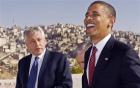 Barack Obama with Chuck Hagel, Amman, July 2008 (Paul J Richards/AFP). Deal 'will encounter little opposition from lawmakers'